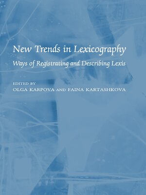cover image of New Trends in Lexicography